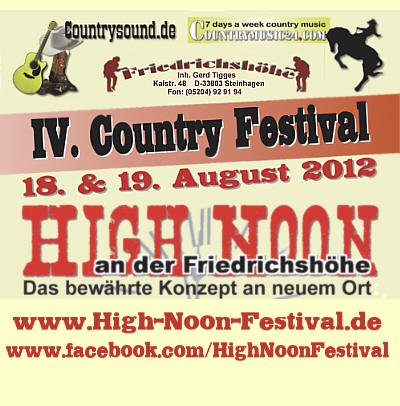 High Noon Country Festival am Kulturbahnhof B3 in Borgholzhausen, Germany High Noon Country Festival am Kulturbahnhof B3 in Borgholzhausen, Germany